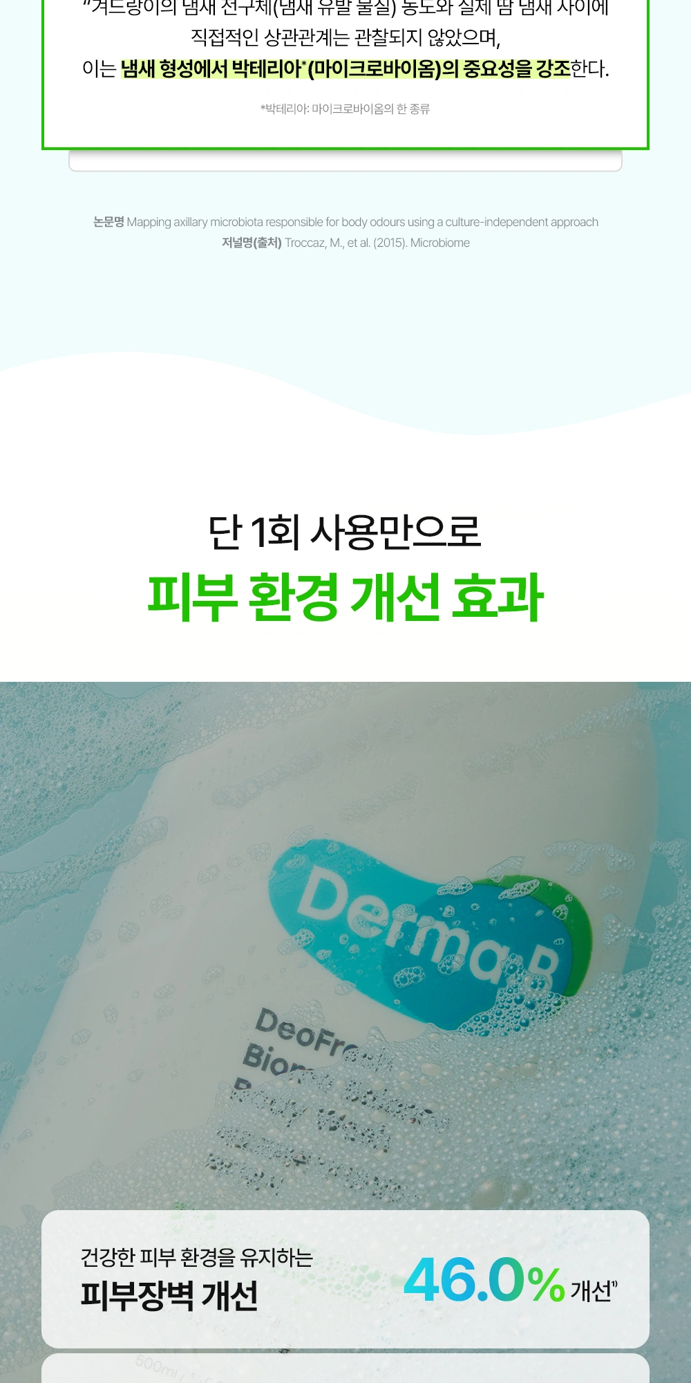 더마비 데오프레쉬 바이옴 밸런스 바디워시 상세 페이지 작업