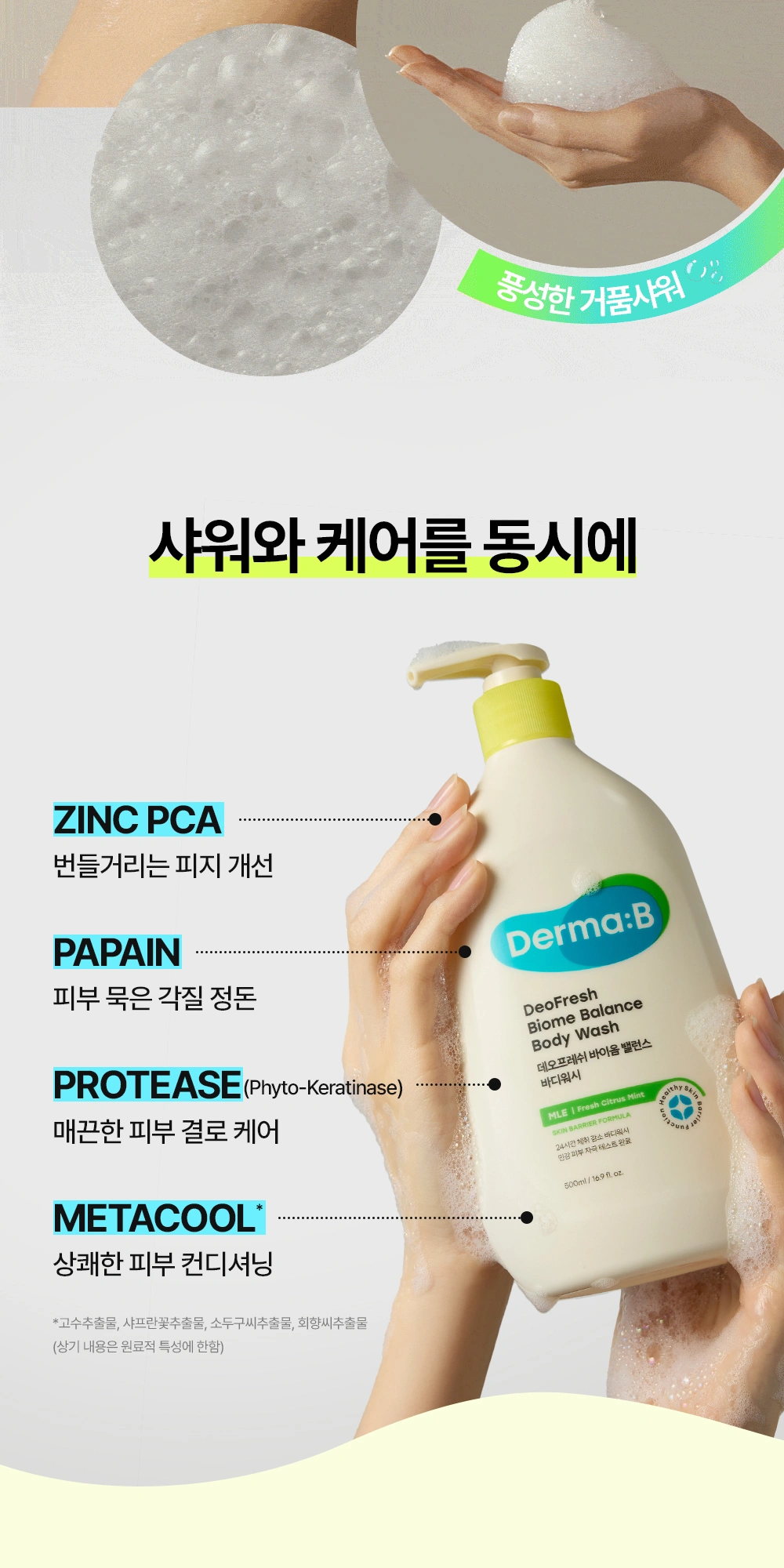 더마비 데오프레쉬 바이옴 밸런스 바디워시 상세 페이지 작업