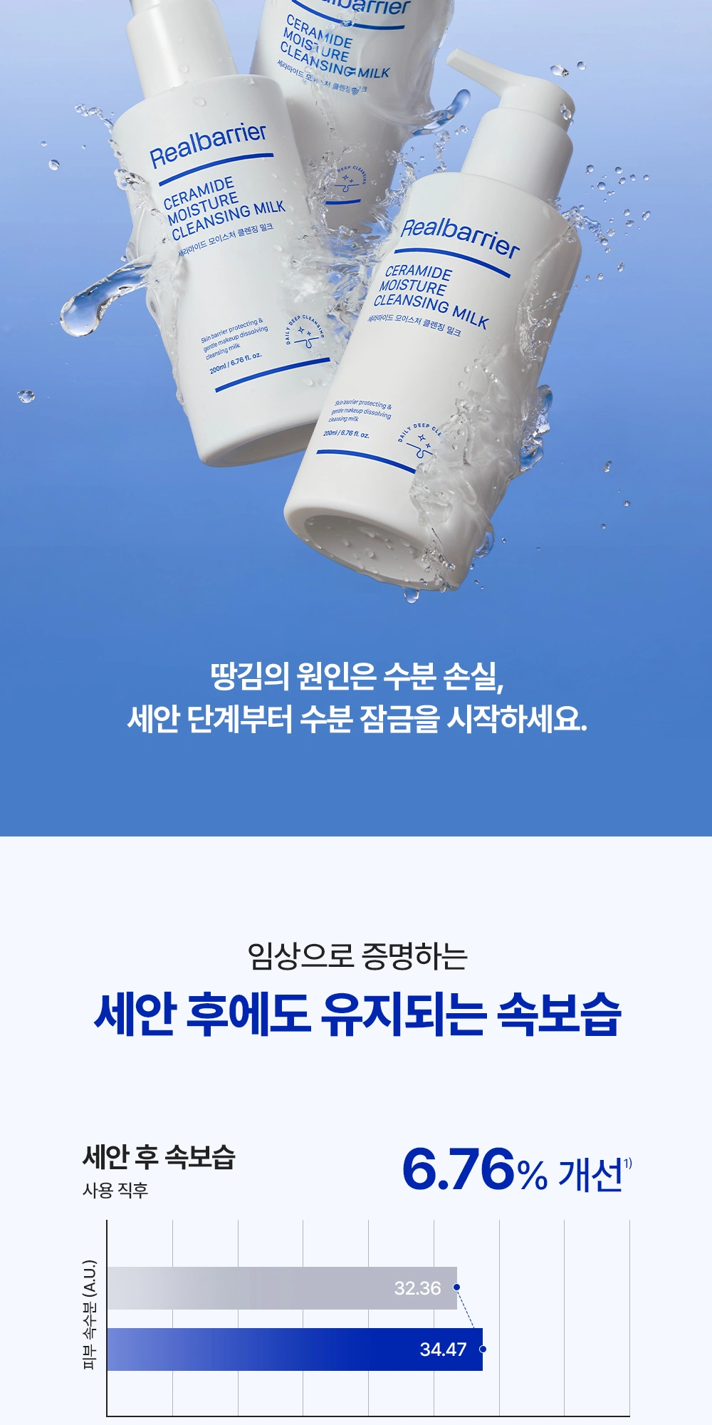 리얼베리어 세라마이드 모이스처 클렌징 밀크 상세 페이지 작업