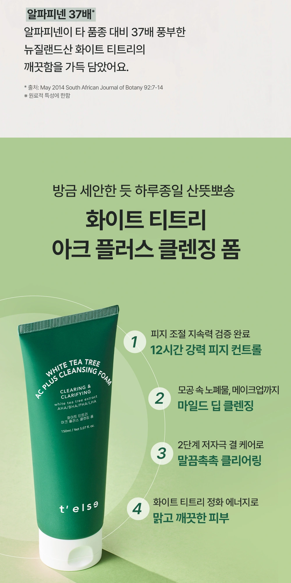 티엘스 화이트 티트리 아크 플러스 클렌징 폼 상세 페이지 작업